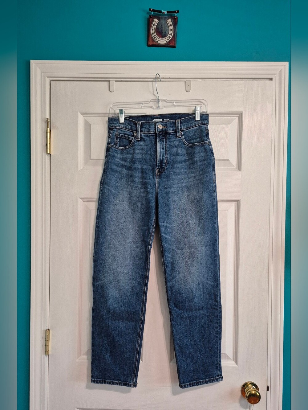 Perfectly Worn Indigo Blue Boyfriend Jeans